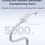 Yesido CA170 PD 27W USB-C to Lightning Charging & Data Cable – 1.2m PP Yarn Braided Design