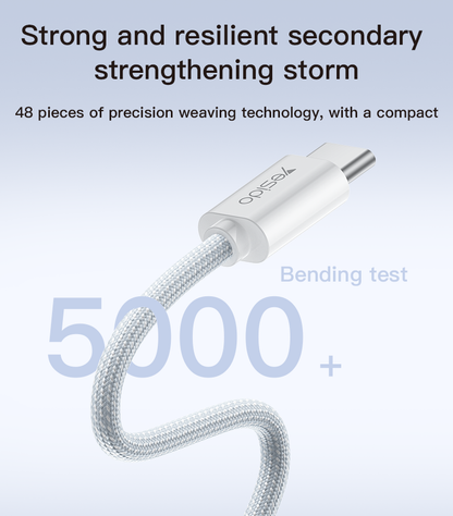 كابل يسيدو Yesido CA170 بطول 1.2 متر (Type-C إلى Lightning) بقوة 27 واط