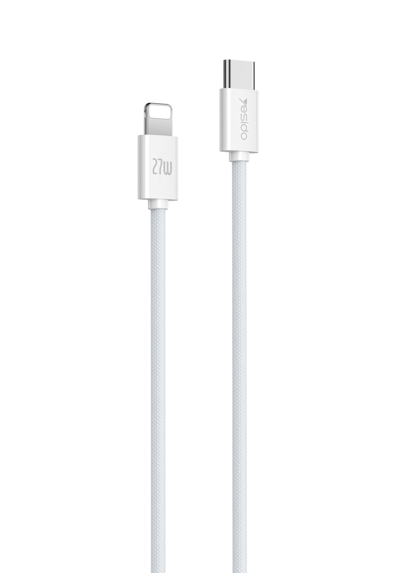 Yesido CA170 PD 27W USB-C to Lightning Charging & Data Cable – 1.2m PP Yarn Braided Design