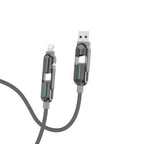 Majentik CL-025 4-in-1 Super Fast Charging Cable – 60W with E-Marker & Auto Power-Off (1.2M)