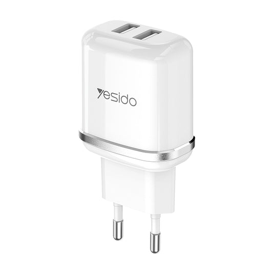 Yesido YC-26 Dual USB Travel Charger 2.4A – Includes Micro USB Cable