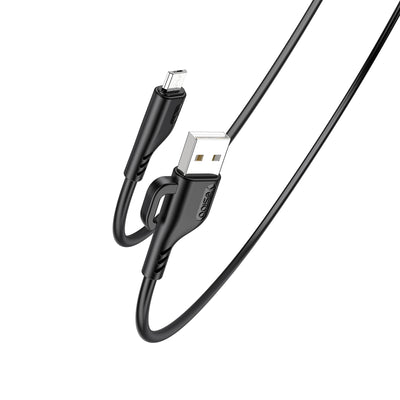 Yesido CA105 Micro USB Fast Charging Data Cable – 1.2m Ultra-Durable PVC Armor with Integrated Reinforced Joints (2.4A / 480Mbps)