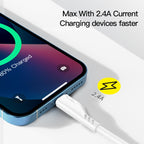 Yesido CA105 Micro USB Fast Charging Data Cable – 1.2m Ultra-Durable PVC Armor with Integrated Reinforced Joints (2.4A / 480Mbps)
