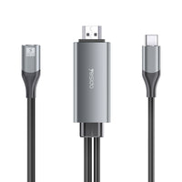Yesido HM01 85W PD USB-C to HDMI Cable Adapter – 1.8m High-Definition Display Cable with PD3.0 Fast Charging (Gray)
