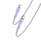Yesido CA152 60W USB-C to USB-C Fast Charging Cable – 1m Ultra-Soft Liquid Silicone Design (Blue / Purple)