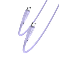 Yesido CA152 60W USB-C to USB-C Fast Charging Cable – 1m Ultra-Soft Liquid Silicone Design (Blue / Purple)
