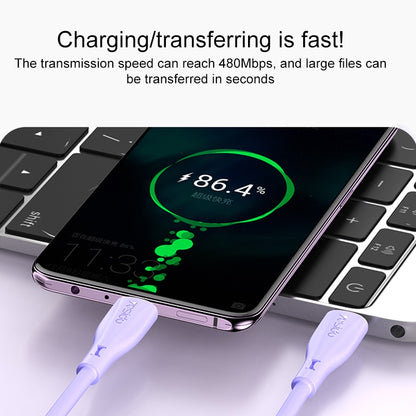 كابل يسيدو Yesido CA152 بطول 1 متر (Type-C إلى Type-C) بقوة 60 واط - تصميم ناعم من السيليكون السائل بألوان مميزة