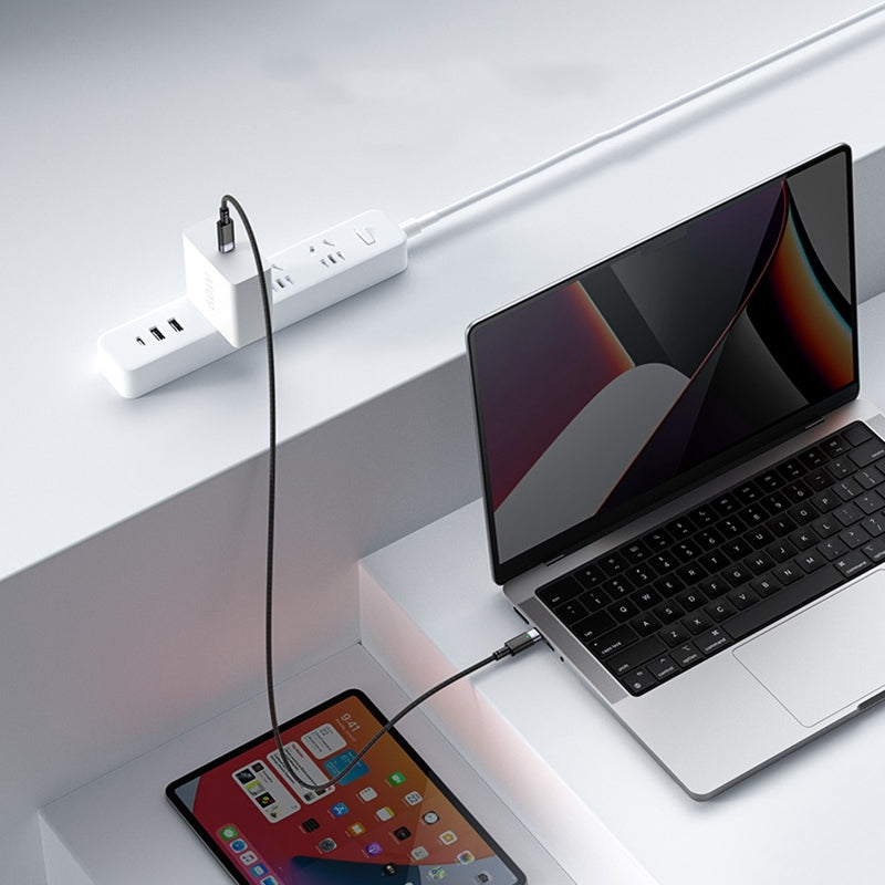 كابل يسيدو Yesido CA160 الذكي (Type-C إلى Type-C) بقوة 60 واط - خاصية الفصل التلقائي وإعادة الشحن مع إضاءة LED