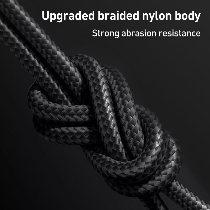 Yesido CA91 3-in-1 Multi-Charging Cable – 1.2m Heavy-Duty Braided Wire with Aluminum Alloy Shells & Lightning, Type-C, and Micro USB Ports