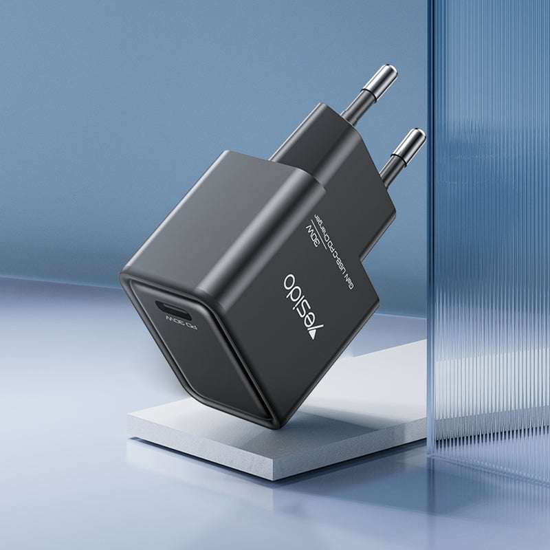 شاحن Yesido YC63 الذكي بقوة 30 واط - تقنية GaN المتقدمة ومنفذ Type-C PD شحن سريع