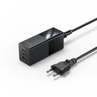 Yesido YC58 100W GaN Desktop Charger – 3 Ports (2x Type-C + USB) with Integrated AC Socket