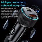 Yesido Y60 38W Fast Car Charger – Dual Port Output with Type-C to Lightning Cable