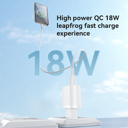 شاحن جداري Yesido YC66 السريع بقوة 18 واط - منفذ USB-A يدعم تقنية QC 3.0