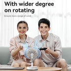 Yesido YF11 Smart Folding & Retractable Fan – 6000mAh Large Battery, Remote Control Oscillating Head, 3-Blade 5W Telescopic Fan