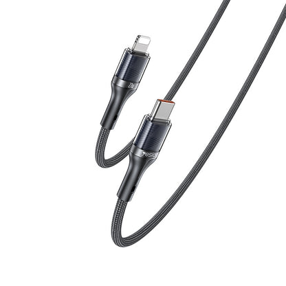 كابل يسيدو Yesido CA167 بطول 1.2 متر (Type-C إلى Lightning) بقوة 27 واط - تصميم مضفر بخيوط PP للأداء الشاق