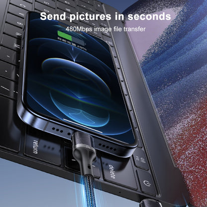 كابل يسيدو Yesido CA167 بطول 1.2 متر (Type-C إلى Lightning) بقوة 27 واط - تصميم مضفر بخيوط PP للأداء الشاق