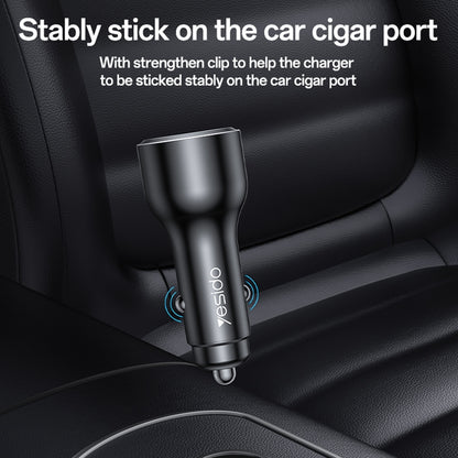 Yesido Y65 Super Fast Car Charger 118W – PD 100W Type-C + QC 18W USB Output