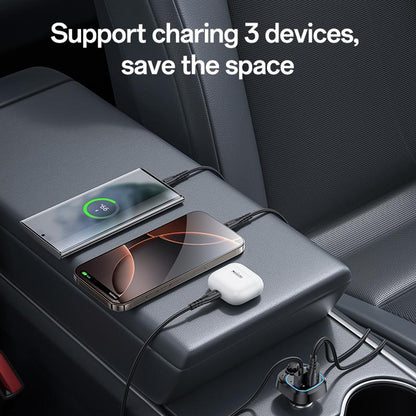 جهاز إرسال FM ومحول بلوتوث 5.3 للسيارة Yesido Y70 - منفذ USB و Type-C للشحن