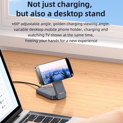 Yesido DS26 4-in-1 Magnetic Wireless Charging Stand with Night Light and Fabric Texture