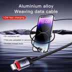 Yesido CA130L 12W Long USB-A to Lightning Cable – 2m 3-Step Molded Braided Nylon & Aluminum Alloy Connectors (2.4A)