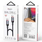 Yesido CA181 Type-C to Type-C PD 60W Fast Charging Data Cable – 1.2m Heavy-Duty 48-Braided Yarn Wire with Aluminum Alloy Shell & 3A Max Output