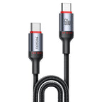 Yesido CA183 60W 3A USB-C to USB-C Charging & Data Cable – 2m Durable Braided Design (Black)