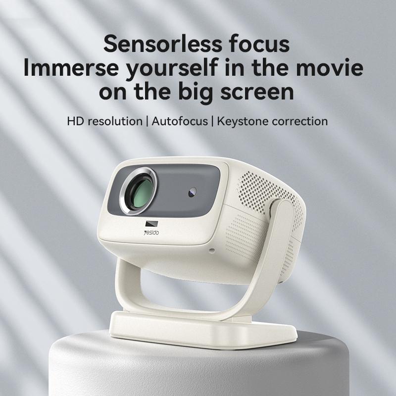 Yesido TV13 Smart Android HD Projector – 190 ANSI Lumens, HiSilicon 352 Processor, Android 9.0, Bluetooth 5.1 & Up to 120-Inch Display