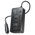 Yesido VC07 200W Car Power Inverter – AC 220V Outlet with QC3.0 & PD Fast Charging Ports (Black)