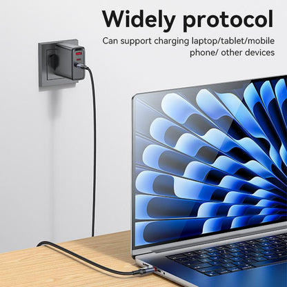 كابل يسيدو Yesido CA185 بطول 1.2 متر (Type-C إلى Type-C) بقوة شحن هائلة 240 واط - أسود