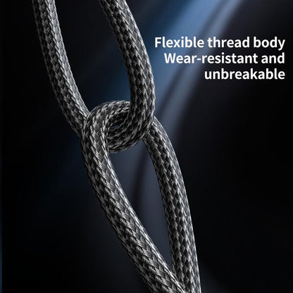 Yesido CA187 27W 3A USB-C to Lightning Charging & Data Cable – 0.3m Compact Braided Design (Black)