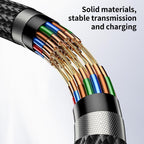 كابل يسيدو Yesido CA187 بطول 30 سم (Type-C إلى Lightning) بقوة 27 واط - تصميم مضفر مثالي للباور بانك