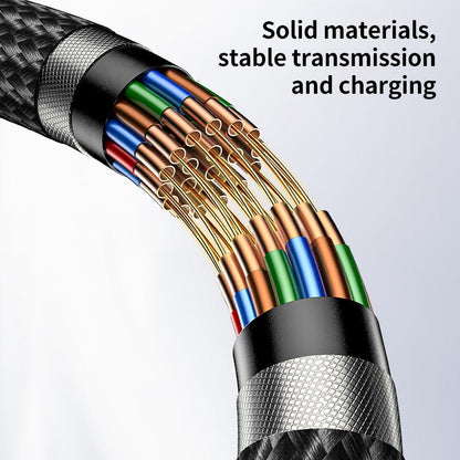 Yesido CA187 27W 3A USB-C to Lightning Charging & Data Cable – 0.3m Compact Braided Design (Black)