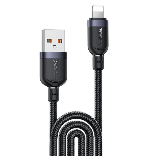 Yesido CA134L 12W Extra-Long USB-A to Lightning Cable – 3m Braided Nylon & Aluminum Alloy Connectors (2.4A)