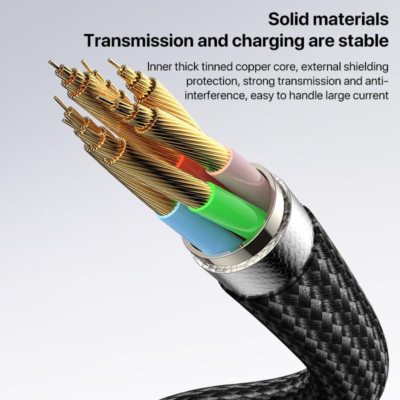 كابل يسيدو Yesido CA134L بطول 3 متر (USB-A إلى Lightning) بقوة 12 واط - تصميم مضفر مصفح وهيكل من الألومنيوم