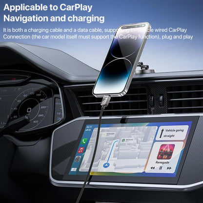 كابل يسيدو Yesido CA135L بطول 1.2 متر (USB-A إلى Lightning) بقوة 12 واط - تصميم مضفر بلونين متميزين وهيكل من سبائك الزنك