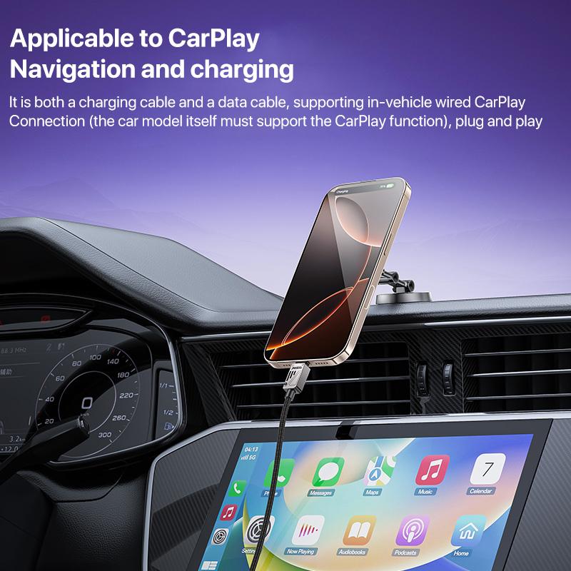 كابل يسيِدو Yesido CA135C بطول 1.2 متر (USB-A إلى Type-C) بقوة 18 واط - تصميم مضفر بلونين متميزين وهيكل من سبائك الزنك
