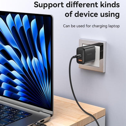 كابل يسيدو Yesido CA188 بطول 30 سم (Type-C إلى Type-C) بقوة 60 واط - تصميم مضفر مثالي للباور بانك