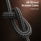كابل يسيدو Yesido CA188 بطول 30 سم (Type-C إلى Type-C) بقوة 60 واط - تصميم مضفر مثالي للباور بانك