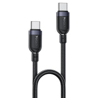 Yesido CA190 60W 3A USB-C to USB-C Charging & Data Cable – 1.2m Durable Braided Design (Black)