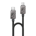 Yesido CA195 27W 3A USB-C to Lightning Zinc Alloy Data Cable – 1.2m Durable Braided Design (Black)