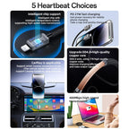 Yesido CA195 27W 3A USB-C to Lightning Zinc Alloy Data Cable – 1.2m Durable Braided Design (Black)