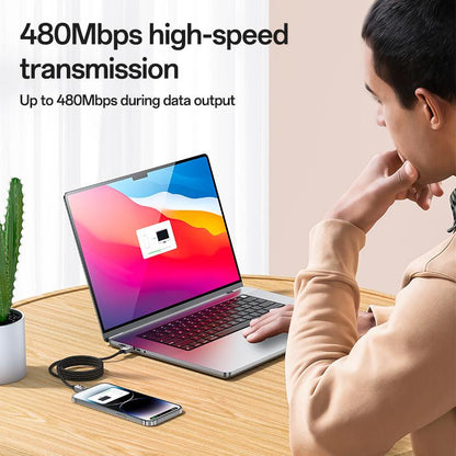 كابل يسيدو Yesido CA195 بقوة 27 واط (Type-C إلى Lightning) بطول 1.2 متر - تصميم معدني وقماش مضفر