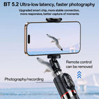 Yesido SF30 1.7m Bluetooth Selfie Stick Tripod – Innovative Auto-Popup Ground Trigger, BT 5.2 Remote & Aluminum Alloy Pole