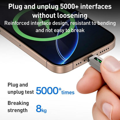 كابل يسيدو Yesido CA199 المضيء (Type-C إلى Lightning) بقوة 27 واط وطول 1.2 متر - رمادي