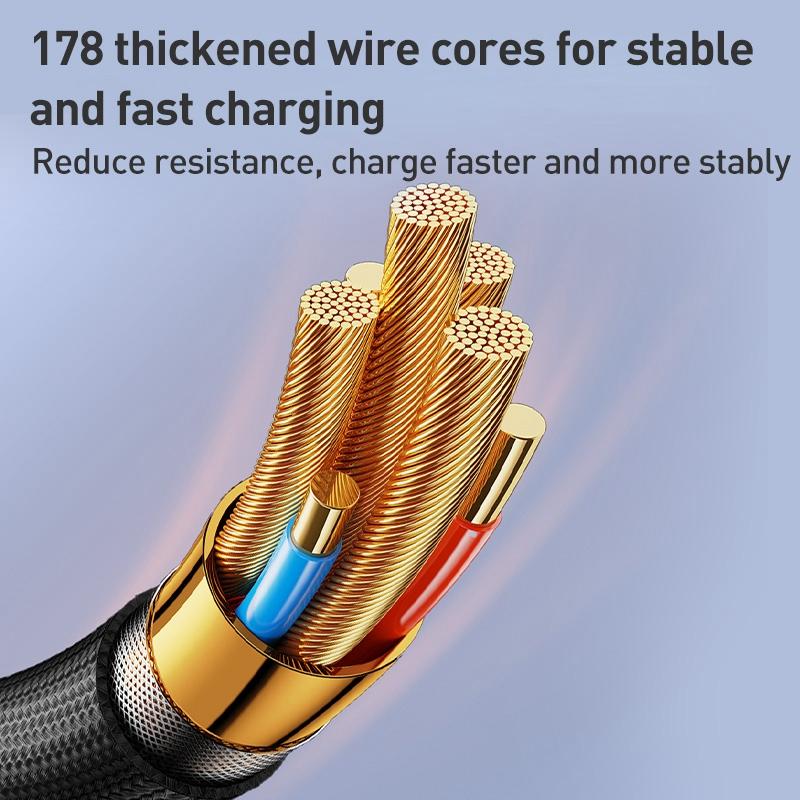 كابل يسيدو Yesido CA199 المضيء (Type-C إلى Lightning) بقوة 27 واط وطول 1.2 متر - رمادي
