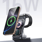 Yesido DS25 3-in-1 Foldable Magnetic Wireless Charging Station with Mirror Finish