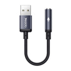 Yesido YAU46 USB to 3.5mm Digital Audio Jack Adapter – Premium DAC Chip (16bit/48KHZ), Aluminum Alloy Connectors & TPE Cable Supporting Voice Calls