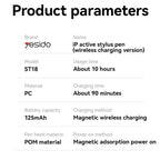 Yesido ST18 Magnetic Wireless Charging Stylus Pen for iPad – MCU Microcontroller, 10-Hour Battery, POM Tip Auto-Power On