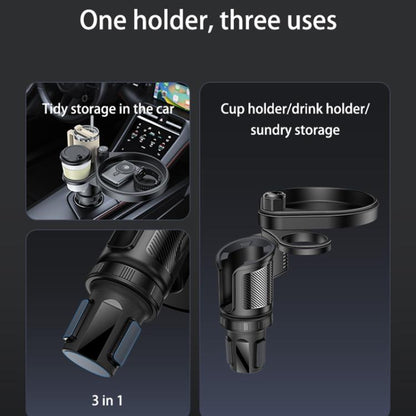 Yesido C180 3-in-1 Multifunctional Car Cup and Water Holder (Black)
