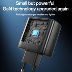 Yesido YC144C 65W GaN Fast Charger – 3 Ports (2C+1A) with 1.2m Type-C to Type-C Cable